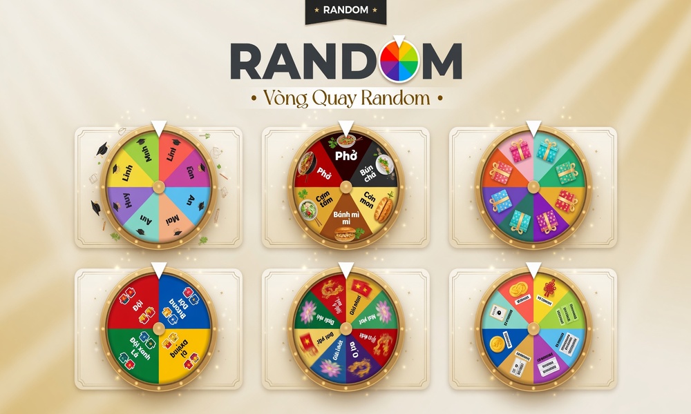 Bộ sưu tập mẫu vòng quay random có sẵn