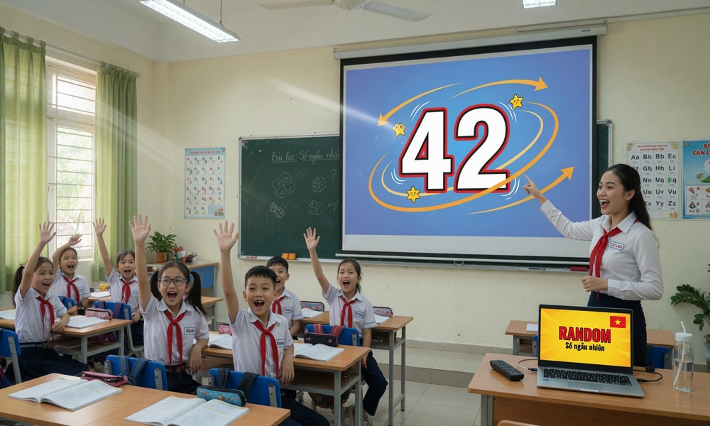 Giáo viên sử dụng công cụ random số