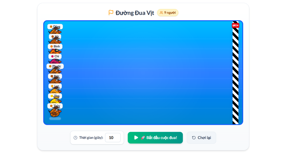 Hướng dẫn tạo đua vịt
