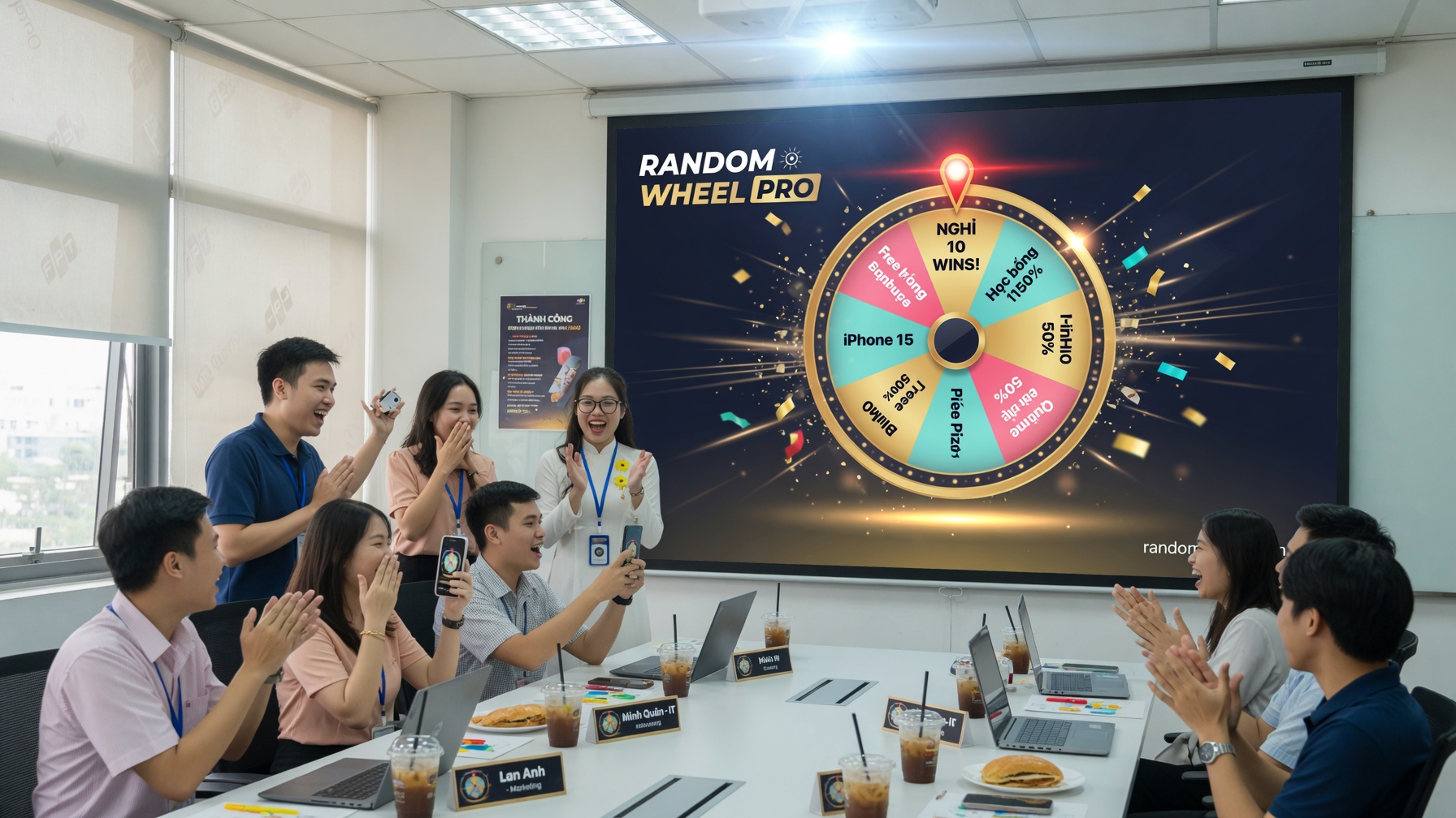 Sử dụng vòng quay chuyên nghiệp trong sự kiện