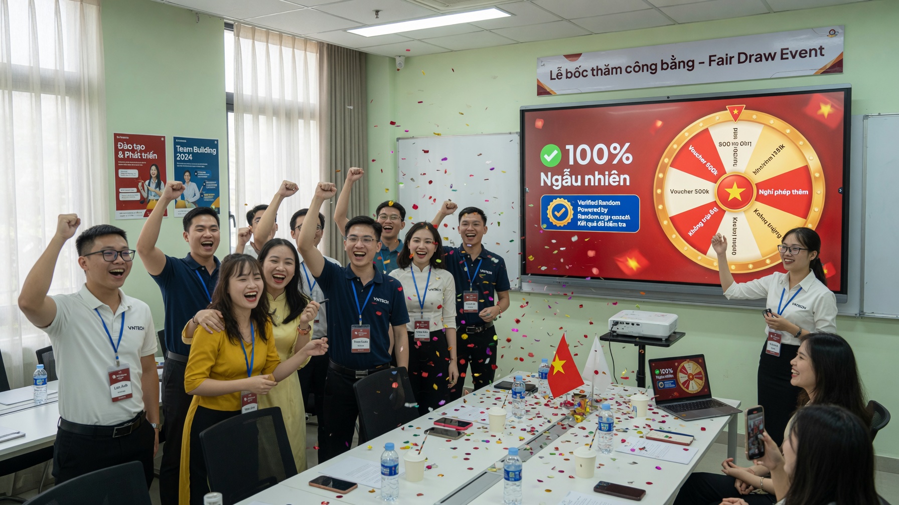 Sự kiện công bằng với vòng quay may mắn đã được xác minh