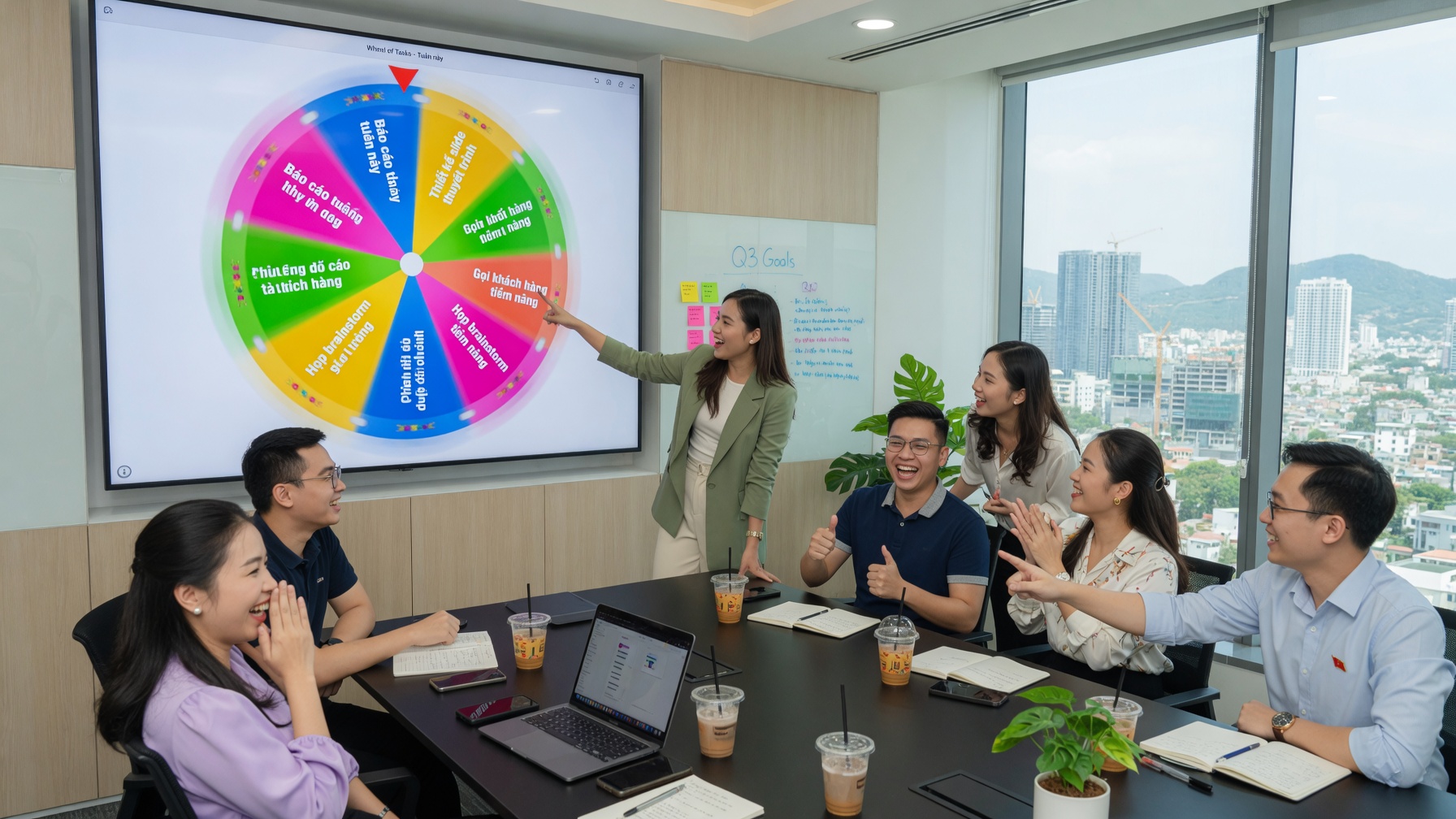 Vòng quay random nơi công sở phân việc công bằng